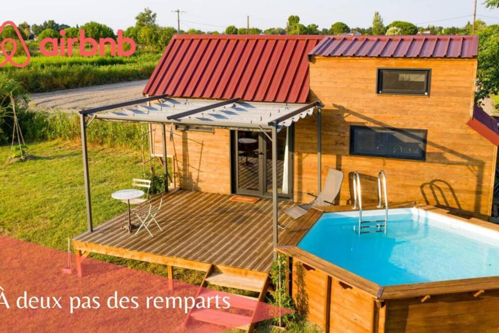 Myinsolite - Tiny-House, Jacuzzi, Brasero, Piscine Aigues-Mortes Zewnętrze zdjęcie